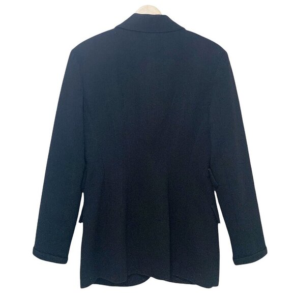 VTG 90s Valentino Boutique Italy Black Coat Old Money Luxury - Picture 5 of 9